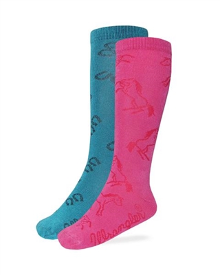 Wrangler Girl's Boot Socks 2 Pair Pack