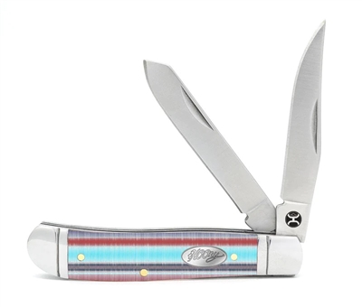 HOOey "Cali Stripe Multi Color Trapper" Knife