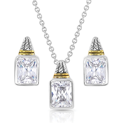 Two Tone Brilliance Jewelry Set