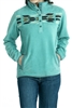 Women's Fleece Pullover - Turquoise