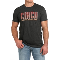 Cinch Men's Black & Red Logo Graphic T-Shirt