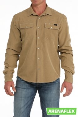 Men's Arenaflex Western Camp Shirt - Brown