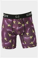 Cinch Men's 6" Eggplant Boxer