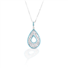 Kelly Herd Turquoise & Clear Teardrop Pendant