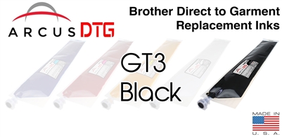 Arcus DTG Black Ink  *  Brother GT3 series compatible  *  Lower Price  *  Same Quality