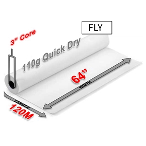 FLY Quick Dry Sublimation Transfer Paper 110g (64" x 120M)