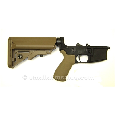 LMT AR15 Defender Lower Receiver with TAN SOPMOD Stock and Standard Trigger