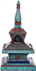 11 Inch Gem Inlayed Stupa