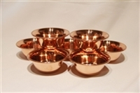 Small  Polished Copper Offering Bowls 3 x 1.5 inches