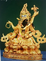 Fully Gilded Copper Yellow Dzambhala & Consort Statue