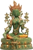 34 Inch Green Tara Statue Available in Six Different Finishes