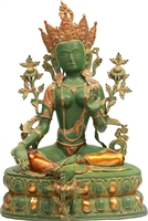 34 Inch Green Tara Statue Available in Six Different Finishes