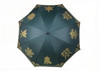 8 Auspicious Symbols Umbrella Slate Green & Gold