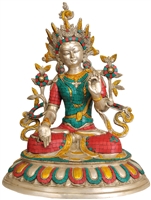 White Tara Statue 18.5  Inches SHIPS FREE WORLD WIDE