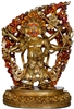 Six Armed Mahakala 24 Carat Gilded 13.5 Inches- Ships Free World Wide