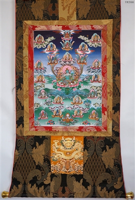 Praise to the 21 Tara's Brocaded Thangka 50 inches