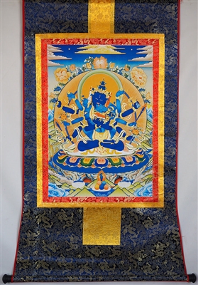 Guhyasamaja Brocaded Thangka 50 inches