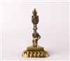 Small Brass Phurba with Metal Stand