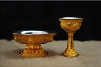 Gold Plated & Studded 8 Auspicious Symbols Serkeym Set