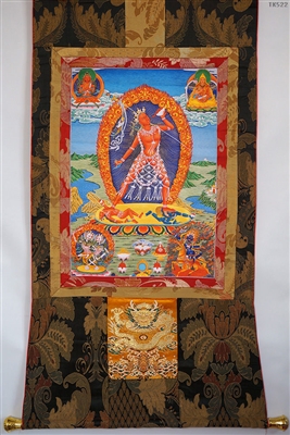 Vajrayogini Print Brocaded Thangka 50 inches