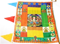 Large Chenrezig Prayer Flag 3 Feet