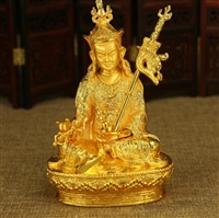 Guru Rinpoche Gold Plated Statue 6 Inch's