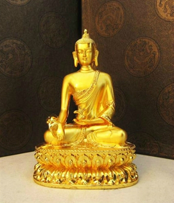 Medicine Buddha Gold Plated 6 inch