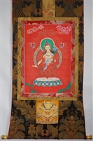 Maitreya Print Brocaded Thangka 50 inches