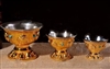 Heavy Gold Plated Lined Offering Bowls 3 Sizes to Choose From