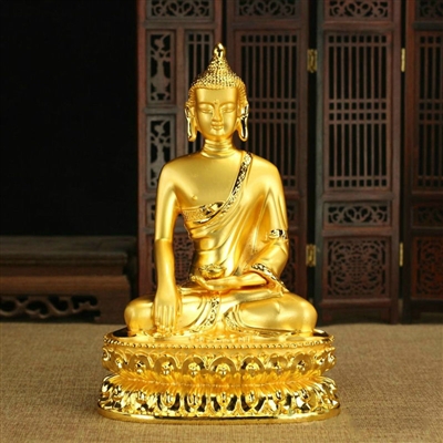 Shakyamuni Buddha Gold Plated Statue 6 Inch's