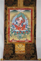 Sarasvati Print Brocaded Thangka 50 inches