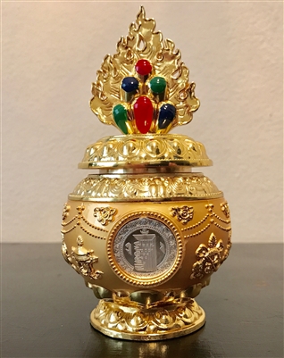 Gold Plated Kalachakra Treasure Vase