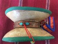 Antique Real Kapala Damaru with New Drum Heads