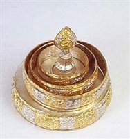 Gold & Silver Plated Mandala Set with Stand