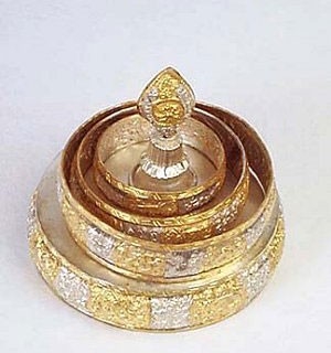 Gold & Silver Plated Mandala Set with Stand