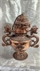 Antique Hand Made Brass Incense Burner from Tibet