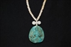 Green Tara Turquoise Pendant with Snow Crystal