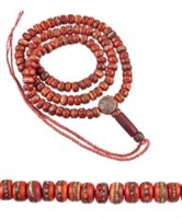 Hand Carved Yak Bone  Studded  Mala - 108 Beads