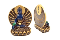 Hand Painted Medicine Buddha Resin Statue 6 inches