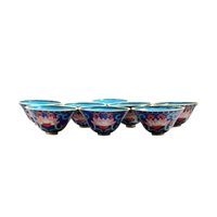 Blue Cloisonne Offering Bowls