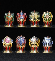 24 Carat Gold Plated Double Sided Eight Auspicious Symbols Set