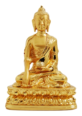 Shakyamuni Buddha Gold Plated Statue 2 Inch's
