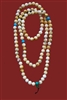 Tibetan Snow Crystal & Turquoise Mala - 108 Beads -7 mm