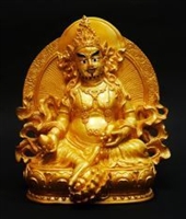 Yellow Dzambhala Resin Statue