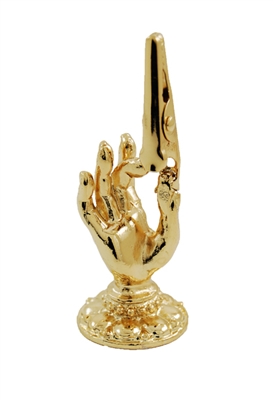 Mudra Incense Stick Holder Gold Plated