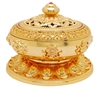 24 Carat Gold Plated Eight Auspicious Symbols Incense Burner