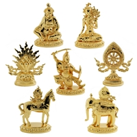 The Seven Precious Jewels Gold Plated Statue Set