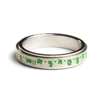 Green Tara Mantra Spinning Ring