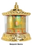 Gold Plated Manjushri Mantra Table Top Prayer Wheel