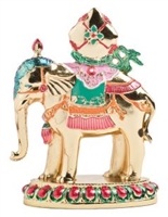 Gold Plated Hand Painted Precious Elephant